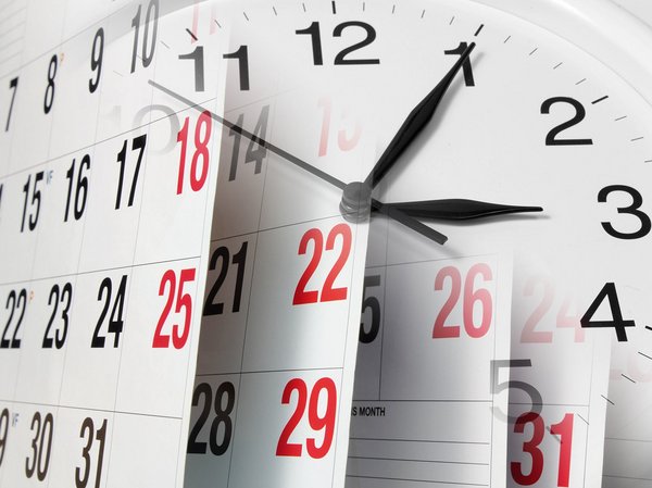 Kalender und Uhr